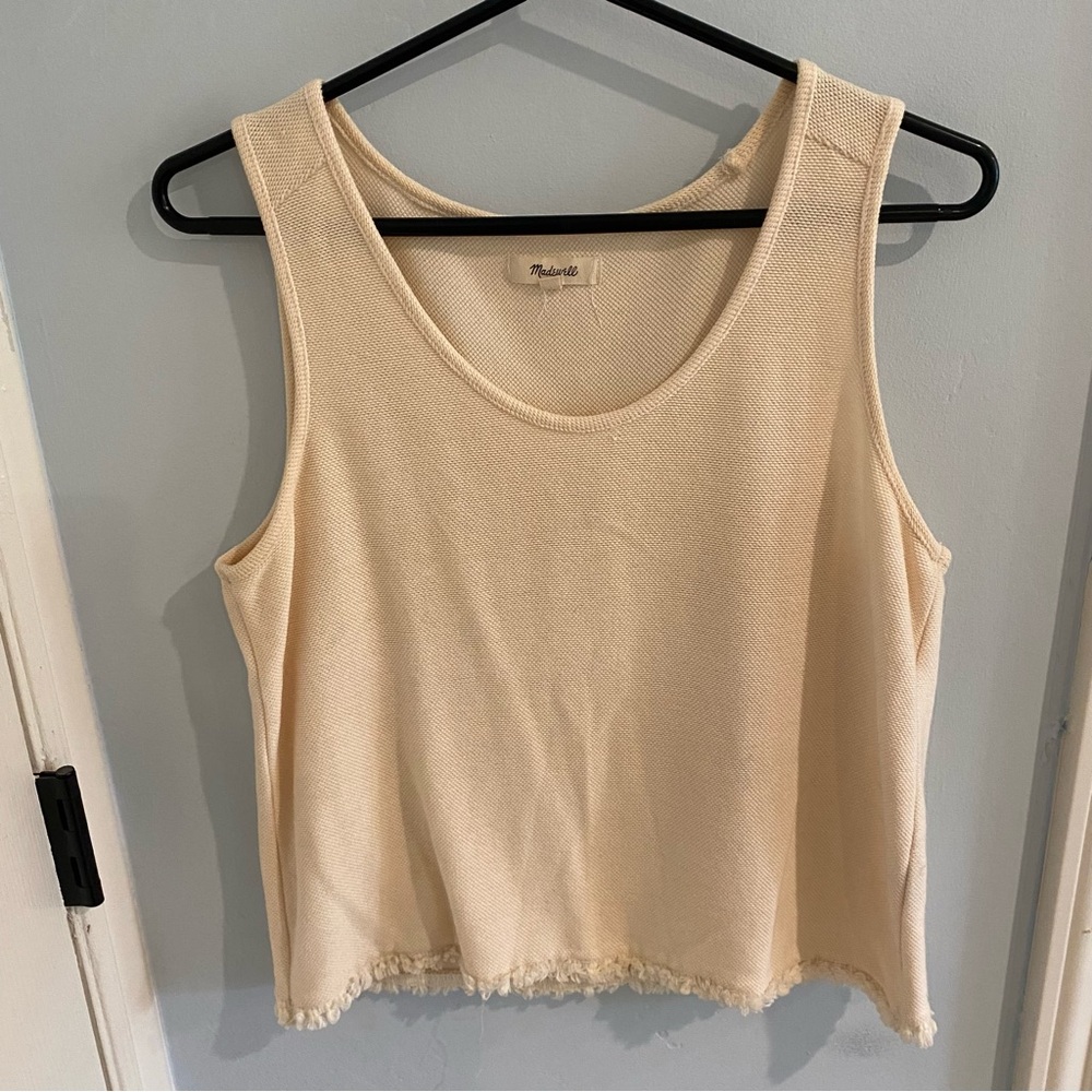 Cream Sleeveless Top